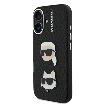 Attēls no Karl Lagerfeld Grained PU K&CH Heads Case for Apple iPhone 16