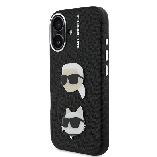 Изображение Karl Lagerfeld Grained PU K&CH Heads Case for Apple iPhone 16