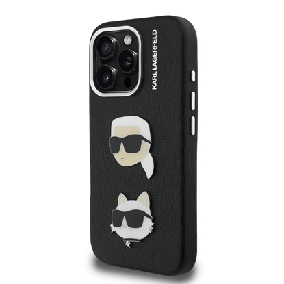 Attēls no Karl Lagerfeld Grained PU K&CH Heads Case for Apple iPhone 16 Pro