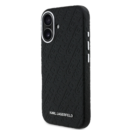 Изображение Karl Lagerfeld Grained PU Repeated Logo MagSafe Case for Apple iPhone 16