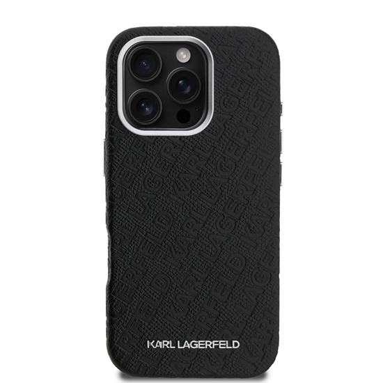 Изображение Karl Lagerfeld Grained PU Repeated Logo MagSafe Case for Apple iPhone 16 Pro Max