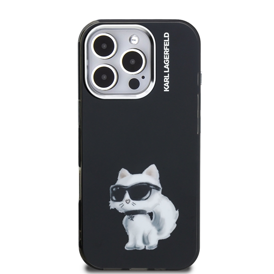 Picture of Karl Lagerfeld IML Aquarelle and Choupette Case for Apple iPhone 16 Pro Max