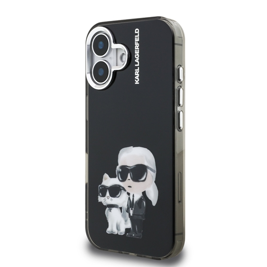 Picture of Karl Lagerfeld IML Aquarelle Karl and Choupette Case for Apple iPhone 16