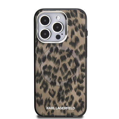 Attēls no Karl Lagerfeld IML Leopard MagSafe Case for Apple iPhone 15 Pro