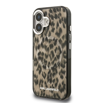 Attēls no Karl Lagerfeld IML Leopard MagSafe Case for Apple iPhone 16