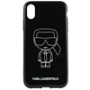 Picture of Karl Lagerfeld iPhone XR PC/TPU Glitter Ikonik White Outline Black