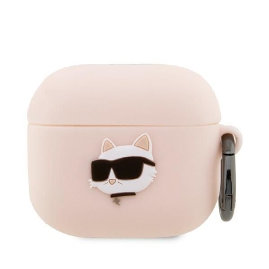 Изображение Karl Lagerfeld Apple AirPods 3 cover Silicone Choupette Head 3D case Pink