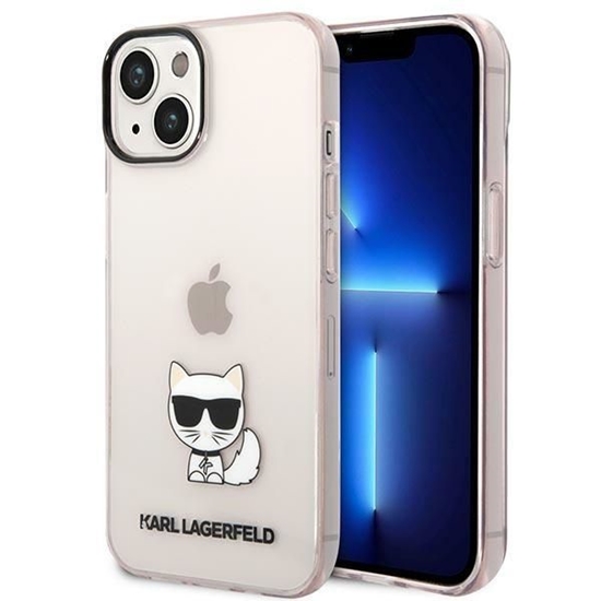 Изображение Karl Lagerfeld Choupette Logo Case for iPhone 14 Plus / pink