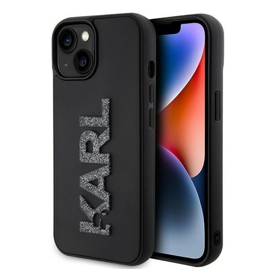 Изображение Karl Lagerfeld Apple iPhone 15 HC 3D LOGO GLITTER Black