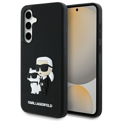 Attēls no Karl Lagerfeld 3D Rubber Karl and Choupette Case for Samsung Galaxy S24 FE / Black