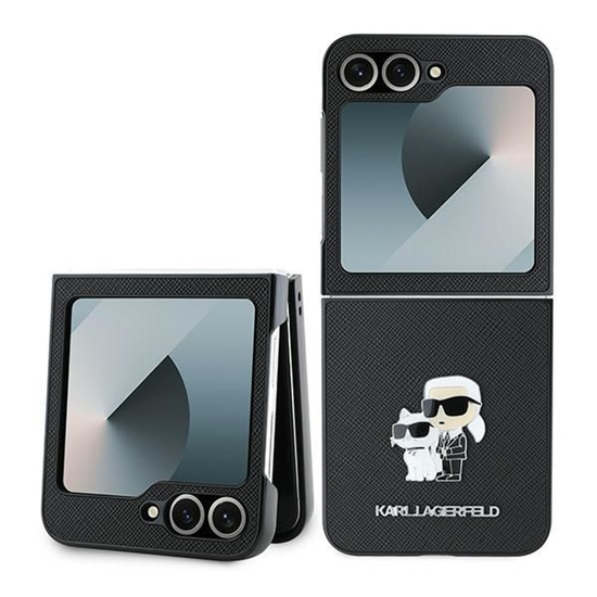 Picture of Karl Lagerfeld PU Saffiano Karl and Choupette Case for Samsung Galaxy Z Flip 6/7 FE / Black
