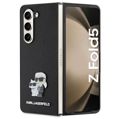 Изображение Karl Lagerfeld PU Saffiano Karl and Choupette NFT Case for Samsung Galaxy Z Fold5 / black