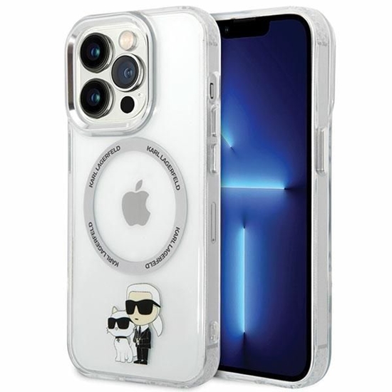 Picture of Karl Lagerfeld IML Karl and Choupette MagSafe Case for iPhone 13 Pro / transparent