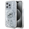 Picture of Karl Lagerfeld Liquid Glitter Karl and Choupette Heads MagSafe Case for iPhone 15 Pro / Transparent