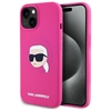 Изображение Karl Lagerfeld KLHMP15SSKHPPPLF iPhone 15 6.1" fuchsia/fuschia hardcase Silicone Karl Head Print MagSafe