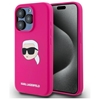 Изображение Karl Lagerfeld KLHMP15XSKHPPLF iPhone 15 Pro Max 6.7" fuchsia/fuschia hardcase Silicone Karl Head Print MagSafe