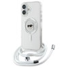 Picture of Karl Lagerfeld Karl Lagerfeld KLHMP16SHCKHNT iPhone 16   6.1" hardcase transparent Crossbody IML Karl Head Magsafe
