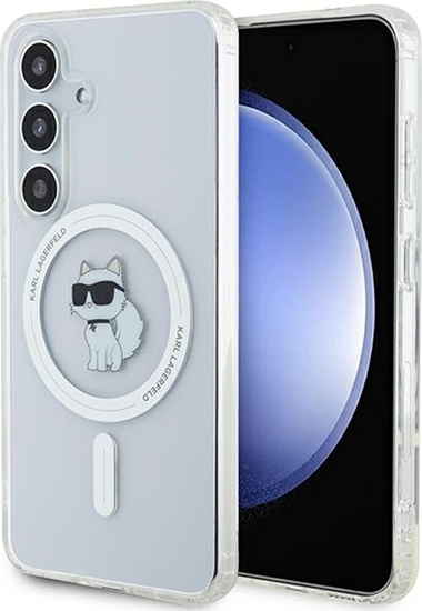 Изображение Karl Lagerfeld KLHMS24SHFCCNOT S24 S921 przeroczysty/transparent hardcase IML Choupette MagSafe