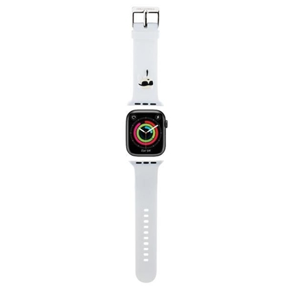 Изображение Karl Lagerfeld 3D Rubber Karl Head NFT Pasek do Apple Watch 42/44/45/49 mm (white)