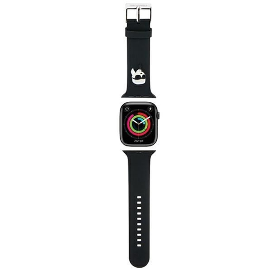 Picture of Karl Lagerfeld Karl Head NFT Watch Strap for Apple Watch 42/44/45/46/49 / black
