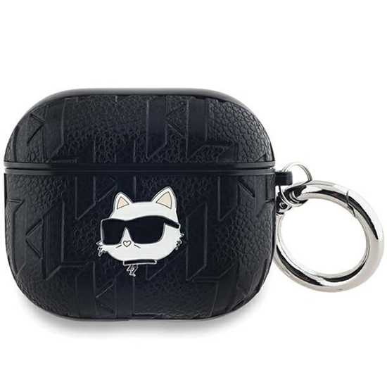 Изображение Karl Lagerfeld PU Embossed and Choupette Head Case for Apple AirPods 3