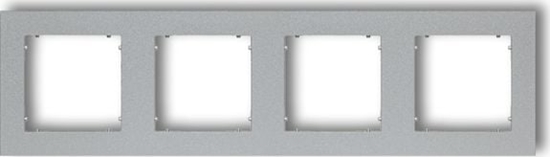 Picture of Karlik MINI Ramka poczwórna srebrny metalik (7MR-4)