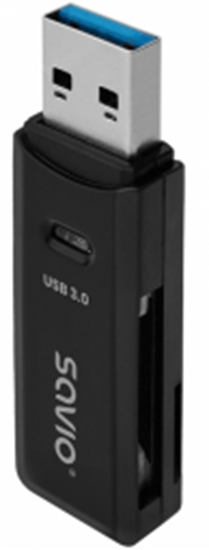 Picture of Karšu lasītājs Savio USB 3.0 SD Reader Black