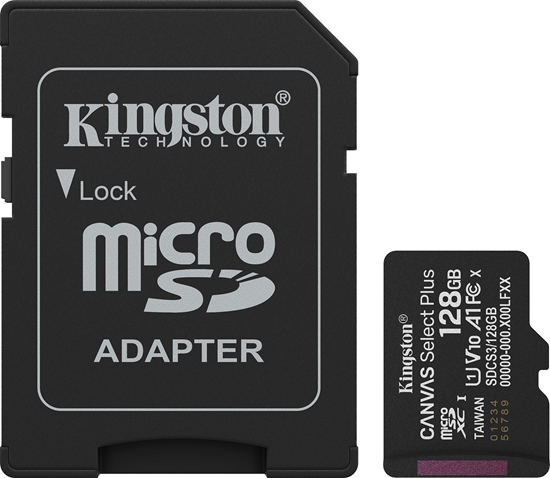 Picture of Karta Kingston Canvas Select Plus MicroSDXC 128 GB UHS-I/U1 A1 V10 (SDCS3/128GB)