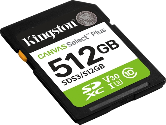 Изображение Karta Kingston Canvas Select Plus SDXC 512 GB Class 10 UHS-I/U3 V30 (SDS3/512GB)