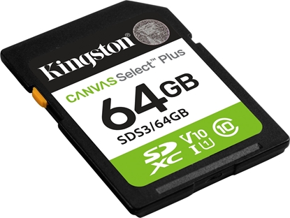 Attēls no Karta Kingston Canvas Select Plus SDXC 64 GB Class 10 UHS-I/U1 V10 (SDS3/64GB)