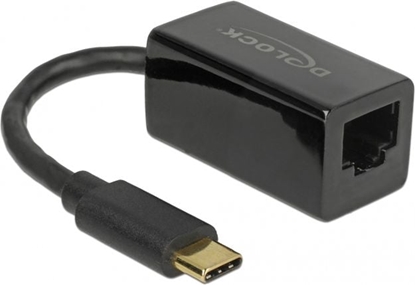 Attēls no Delock USB Type-C™ Network Adapter Gigabit LAN 1 x RJ45 compact black