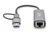 Picture of Digitus USB Type-C? Gigabit Ethernet Adapter 2.5G, USB-C? + USB A (USB3.1/3.0)