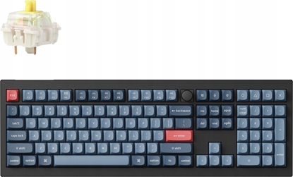 Attēls no Keychron - V6 Max QMK/VIA Wireless Custom Mechanical Keyboard - Klawiatura mechaniczna Fully Assembled Knob Banana