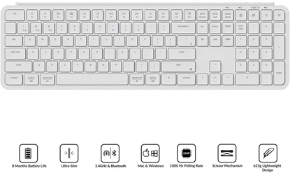 Attēls no KEYBOARD WRL B6 PRO/IVORY WHITE B6P-K8 KEYCHRON
