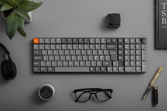 Picture of Keychron K17 MAX QMK/VIA Hot Swap Low Profile Mechanical Keyboard, Gateron Brown Switches