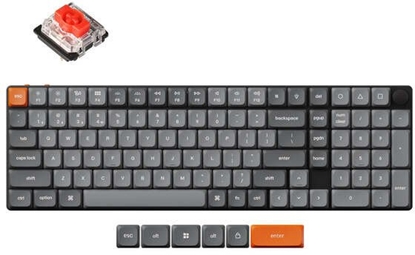 Attēls no Keychron K17 MAX QMK/VIA Hot Swap Low Profile Mechanical Keyboard, Gateron Red Switches