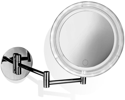 Picture of Keuco iLook move Cosmetic mirror round illuminated w/pivoted rail
