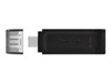 Picture of Kingston DataTraveler 70 64GB USB Black USB Type-C