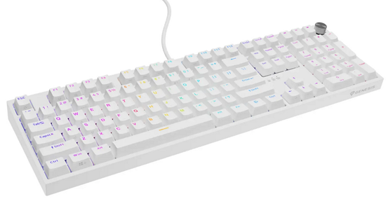 Picture of Klaviatūra Genesis Thor 404 RGB White Outemu Peach Silent