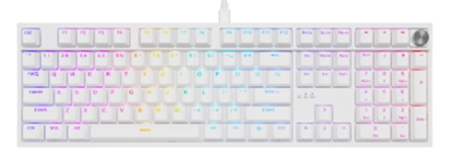 Picture of Klaviatūra Genesis Thor 404 White Gateron Yellow Pro