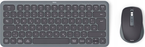 Picture of Klawiatura + mysz Hama Zestaw klawiatura i mysz WKM-500 Czarno-szara
