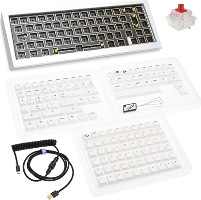 Picture of Klawiatura Ducky Ducky Outlaw 65 Gaming-Keyboard, Barebone - Silver (ISO)