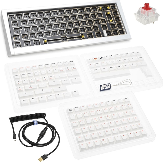Picture of Klawiatura Ducky Ducky Outlaw 65 Gaming-Keyboard, Barebone - Silver (ISO)