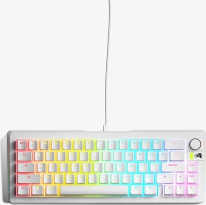 Изображение Klawiatura Glorious Glorious GMMK 3 65 % Custom Gaming-Tastatur - Pre-Built, ANSI (US), Fox Switches, weiß