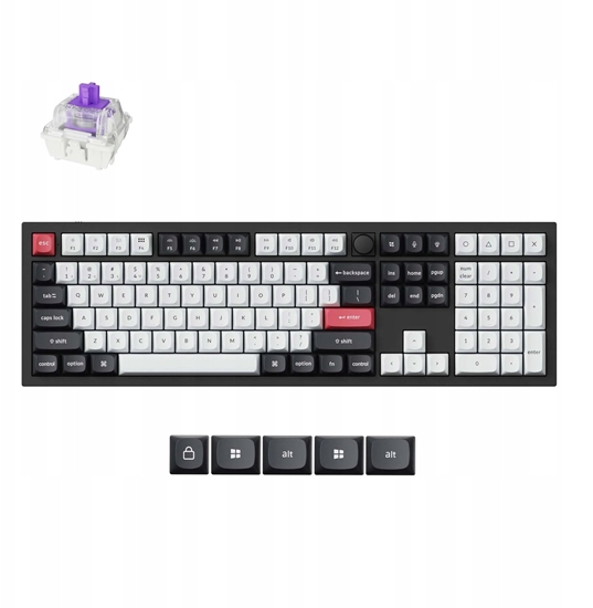 Изображение KEYBOARD WRL Q6 HE RGB/CARBON BLACK Q6H-M1 KEYCHRON