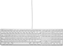 Изображение Klawiatura LMP Large Font USB Keyboard 110 keys wired USB keyboard with 2x USB and aluminum upper cover - German