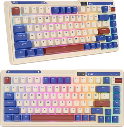 Picture of Klawiatura Royal Kludge Klawiatura mechaniczna Royal Kludge KZZI K75 pro RGB, Moment Switch (retro-niebieska)