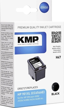 Picture of KMP H47 ink cartridge black comp. to HP CC 654 AE No. 901XL