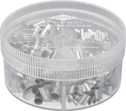 Attēls no KNIPEX Assortment uninsulated wire ferrules