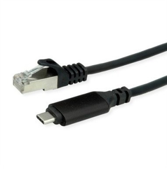 Picture of Roline USB 3.2 Gen 2 to Gigabit Ethernet Cable Converter, black, 5 m